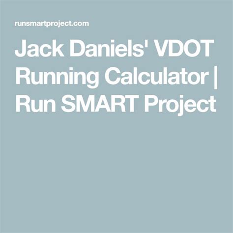 jack daniels vdot running calculator run smart project jack daniels running calculator