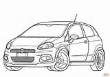Fiat Punto Abarth Grande Coloring Pages Drawing Skip Main sketch template