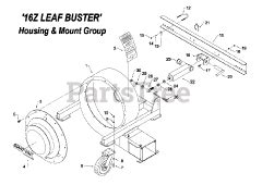 giant vac  mounted leaf buster blower hp parts