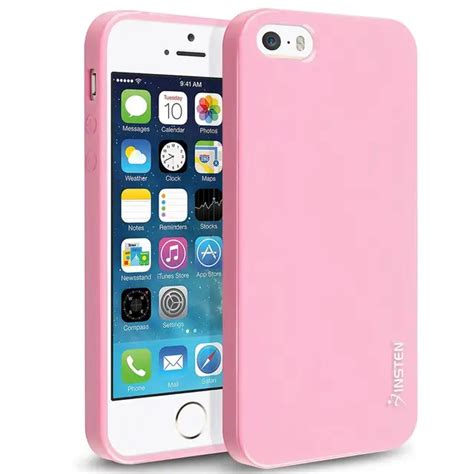 Light Pink Jelly Tpu Rubber Gel Cover Case For Apple Iphone 5 5s Se In