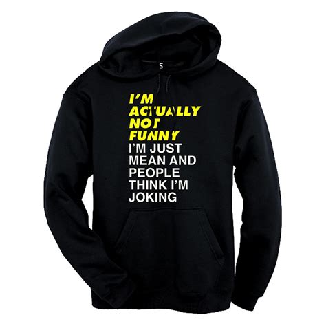 hilarious hooded sweatshirt made from extremely soft combed cotton