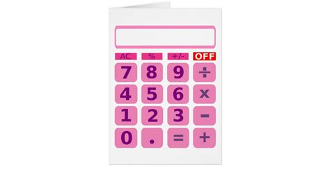 calculator card zazzle