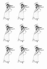 Bollywood Coloring Dance Pages India Danse Woman Adult Visit Colouring sketch template