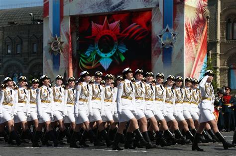 Vladimir Putin S All Female Miniskirt Army Display Their Strength In