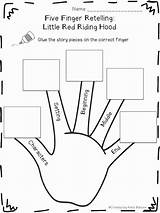 Finger Retell Retelling Sequencing Worksheets Pigs Gruff Goats Stimulus sketch template