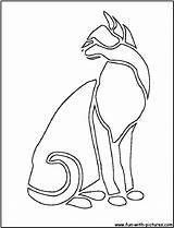 Cat Coloring Cutout Pages Quilt Fun Printable Quilts Animal Cats Colouring Patterns Choose Board sketch template