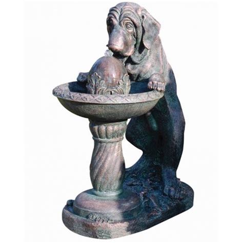 click   view  dog  fountain water feature