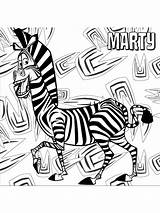 Madagascar Marty Madagaskar Zebre Kolorowanki Cebra Kolorowanka Recortar Pegar Infantil Colorier Outubro sketch template