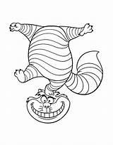Coloring Cheshire Cat Divertido Balancing Engraçado Maravillas Dibujosonline Colorironline sketch template