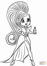 Shimmer Shine Coloring Zeta Pages Sorceress Printable Print Color Girls Sheets Drawing Getcolorings Characters Getdrawings Paper Cartoon sketch template