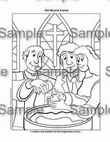 Creed Nicene Confess Baptism sketch template