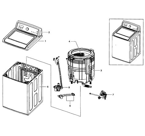 samsung top load washing machine parts diagram