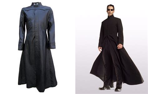 The Matrix Trench Coat Neo Black Leather Coat Pradux