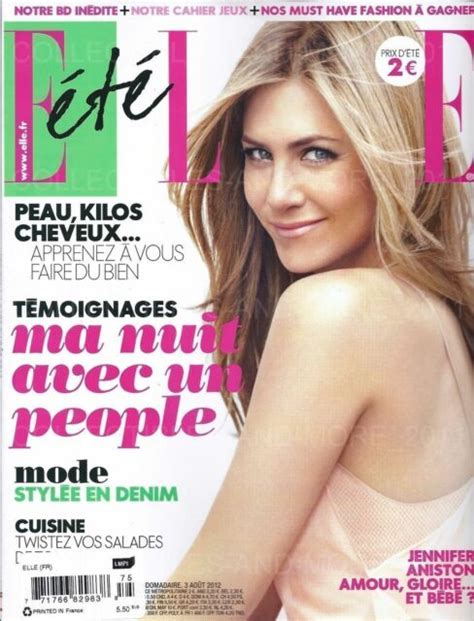 Jennifer Aniston Elle Magazine France French 8 3 12 New Ebay