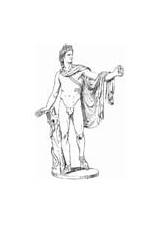 Greek Coloring Pages Apollo God sketch template