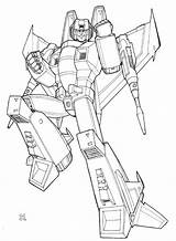 Starscream Transformers Coloring Pages Color Printable Finished Getcolorings Print Getdrawings sketch template