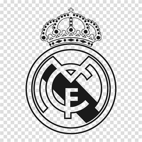 Black And White Logo Real Madrid C F El Clxe1sico La