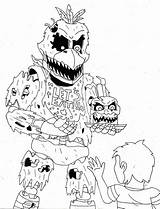 Chica Nightmare Fnaf Coloring Pages Drawing Sketch Printable Template Getcolorings Color Mobile Print Sket Getdrawings sketch template