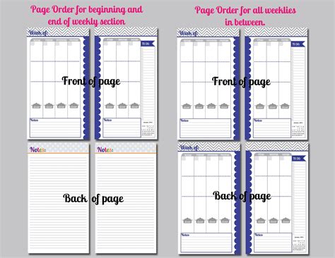 polka dot posie   small personal size planner pages
