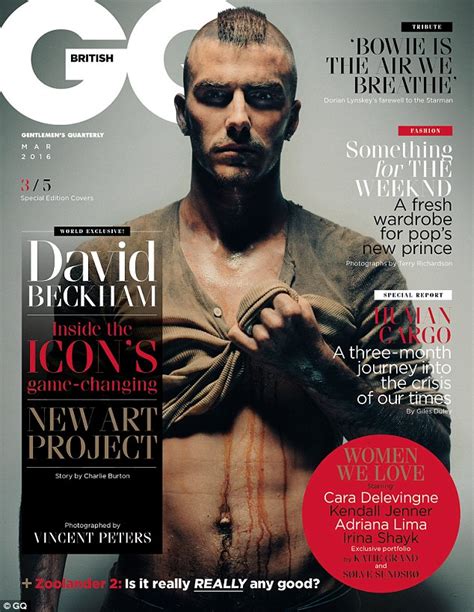 david beckham s face is celebrated by gq magazine daily mail online