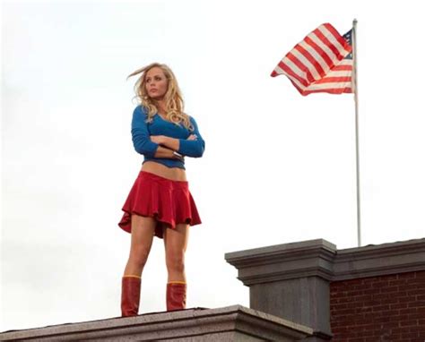 Laura Vandervoort In The Supergirl Costume From Smallville