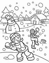 Snowing sketch template