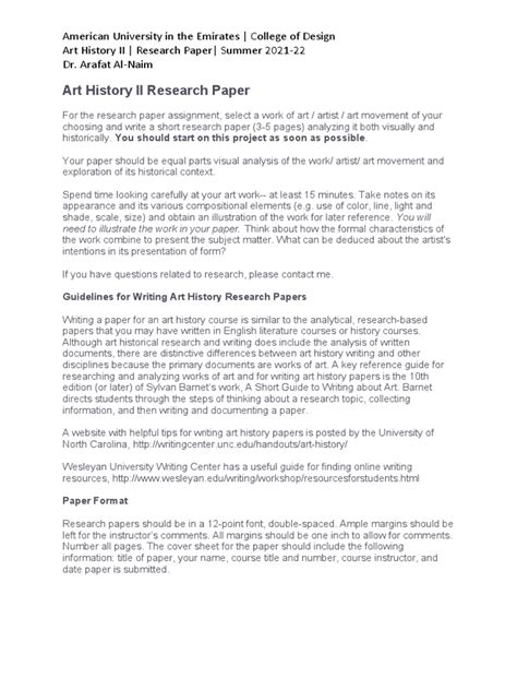 art history ii research paper  note typography academic journal