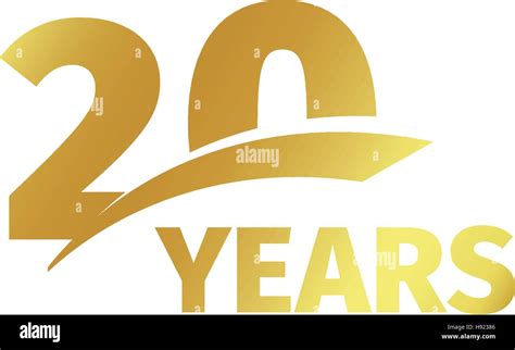 isolated abstract golden  anniversary logo  white background