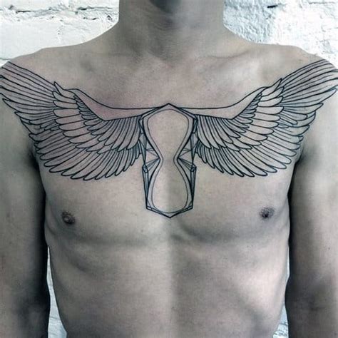 40 Wing Chest Tattoo Designs For Men Freedom Ink Ideas