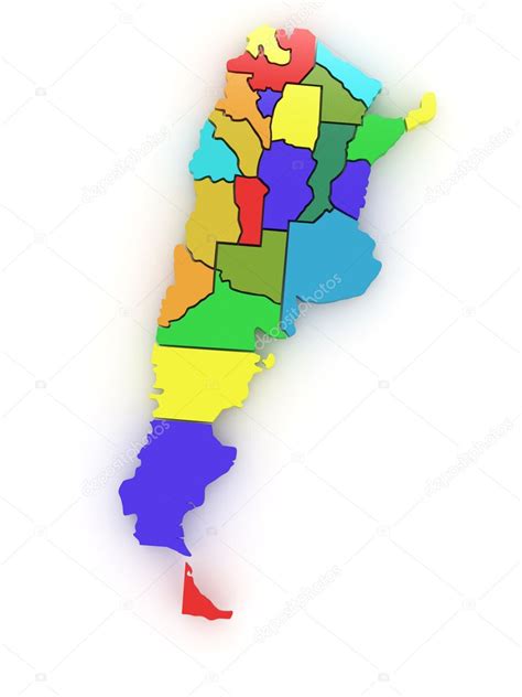 Mapa Tridimensional De La Argentina 3d — Foto De Stock
