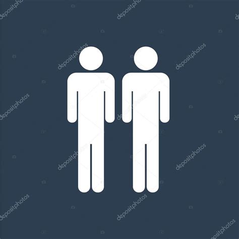 male stick figures standing    gay icon fri stock
