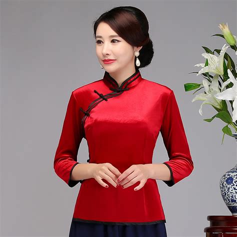 buy elegant female classic silid long sleeve blouse