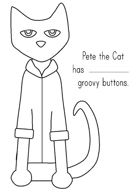 print coloring image momjunction pete  cat pete  cats pete