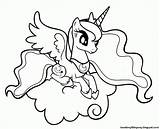Princesa Pony Colorear Mlp Nube 1302 sketch template
