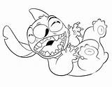 Stitch Coloring Pages Disney Walt Lilo Laughing Characters Fanpop Book Printable Disneyclips Pdf Rolling Over sketch template