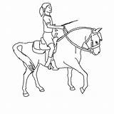 Riding Horse Coloring Girl Pages Drawing Color Getcolorings Printable Colorin Paintingvalley sketch template