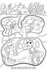 Ants Coloring Kids Ant Preschool Learn Pages Children Books Printable Choose Board sketch template