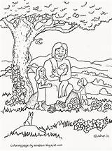 Jesus Blesses Coloringpagesbymradron Bless Adron Verse sketch template