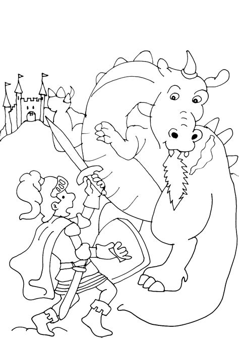 knights  dragons coloring pages  kids knights castles