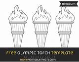 Olympic Torch sketch template