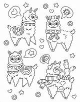 Coloring Cute Pages Kaleidoscope Llamas Too Popular Downloadable sketch template