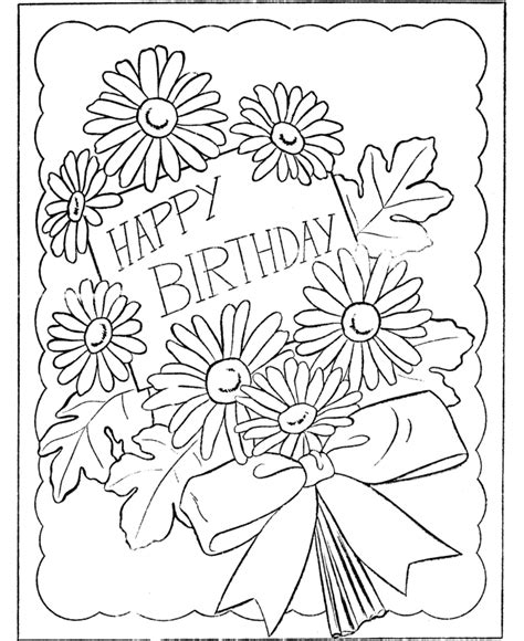 happy birthday card printable coloring nice happy birthday card