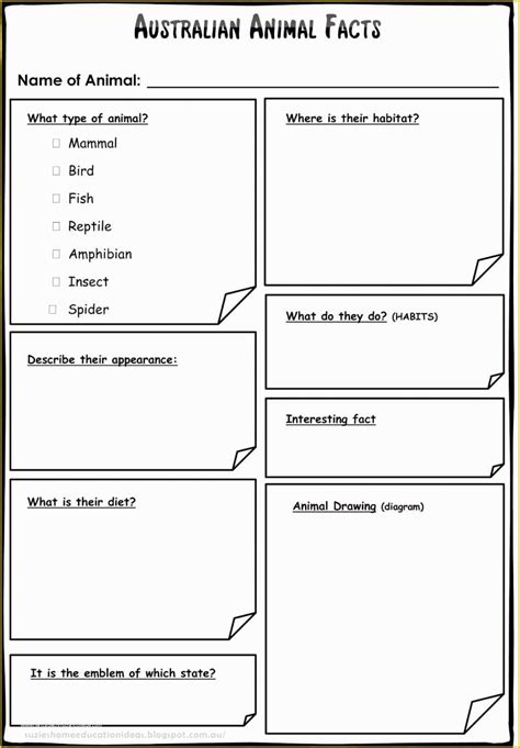 animal report template  mon core animal research graphic