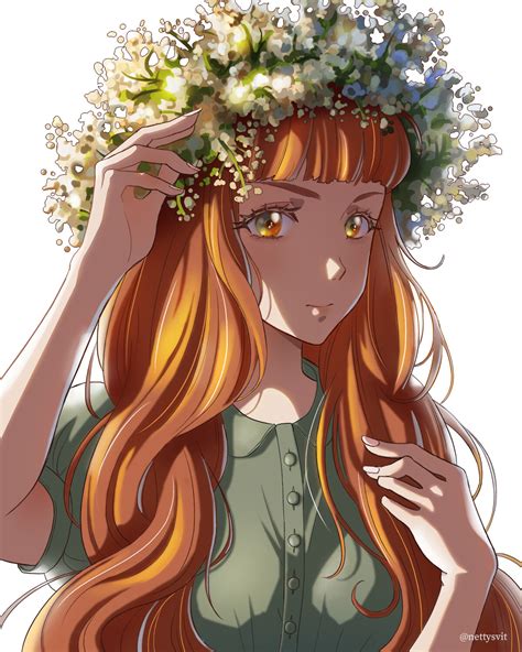 Artstation Redhead Girl Anime Portrait