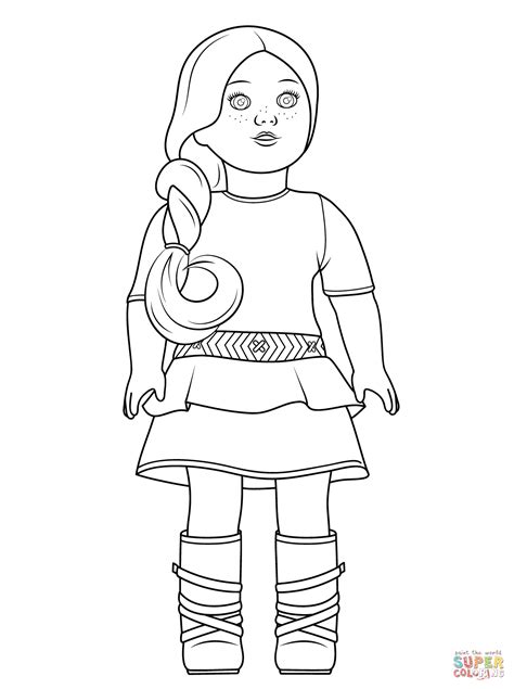 american girl saige coloring page  printable coloring pages