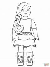 Coloring Girl American Pages Saige Doll Printable Printables sketch template