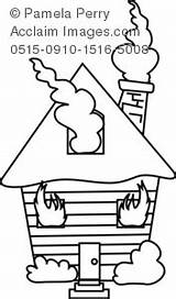 House Clipart Fire Burning Cliparts Library sketch template