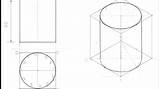 Drawing Cylinder Isometric Drawings Mm Height Paintingvalley sketch template