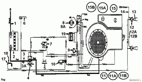mtd lawn tractors    wiring diagram single cylinder spareparts