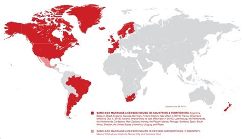 this map shows every country in the world that allows gay marriages and